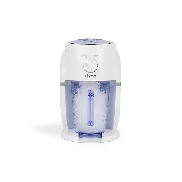 Livoo – Appareil 2 en 11 granités et glace pilée DOM430 – 1,1L, 2 tailles de glace possible, 250g/minutes, 25W