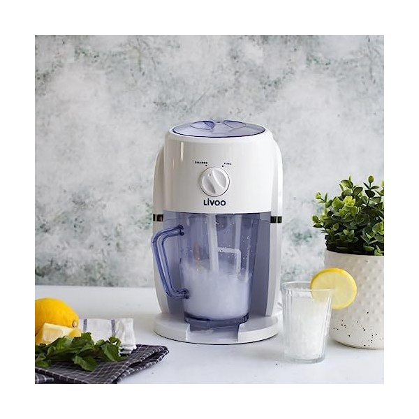 Livoo – Appareil 2 en 11 granités et glace pilée DOM430 – 1,1L, 2 tailles de glace possible, 250g/minutes, 25W