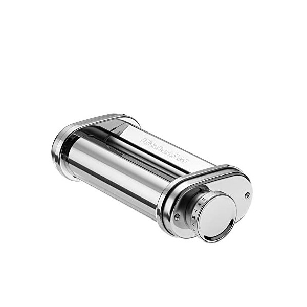 KitchenAid Accessoire Machine à Pâtes Fraîche - 5KSMPSA - Laminoir Pâte Feuilletée pour Robot Pâtissier - Rouleau Lasagna - A