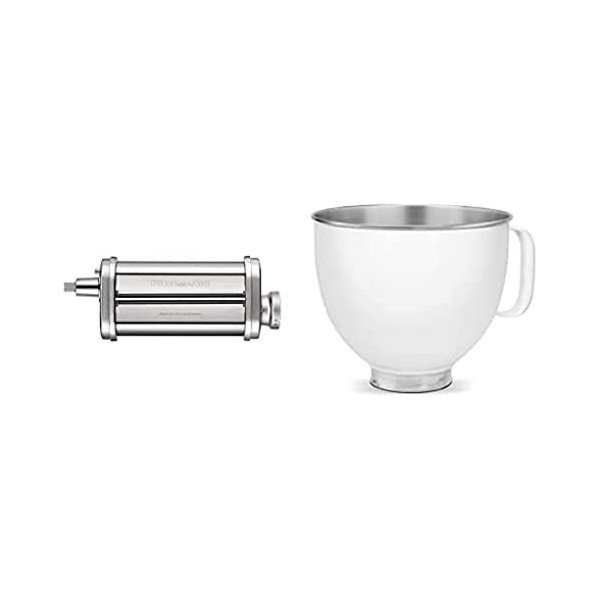KitchenAid Accessoire Machine à Pâtes Fraîche - 5KSMPSA - Laminoir Pâte Feuilletée pour Robot Pâtissier - Rouleau Lasagna - A