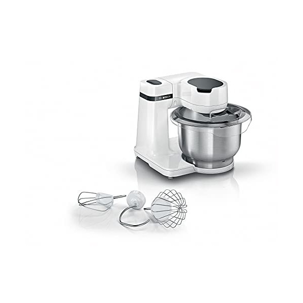 Bosch, Robot pâtissier avec balance intégrée, programmes automatiques pilotés par des capteurs, moteur 1600 watts, mélange ho