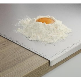Zassenhaus Plan de travail de cuisine en acier inoxydable 60 x 50 cm, avec graduation pratique des bords en cm, bord darrêt 