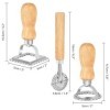Winter Shore Ensemble Emporte Piece Ravioli & Roulette Raviolis [Lot de 3] - Manches en Bois de Chêne, Bords Festonnés - Alli