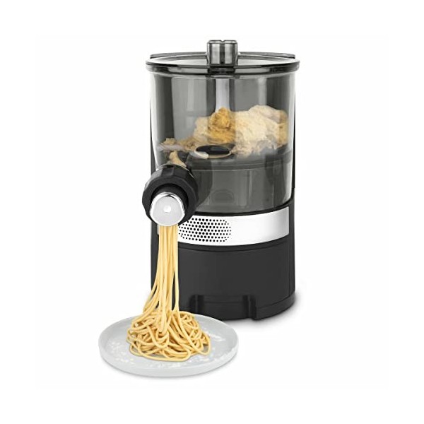 H.Koenig Machine à pâtes HOMY90, 600g de pâte, 375ml deau, 6 programmes automatiques sans gluten, 7 moules à pâtes: Spaghett