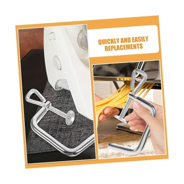FELTECHELECTR Lot de 2 accessoires pour machine à pâtes - Clip pour machine à pâtes - Pièce de rechange réglable - Pince pour