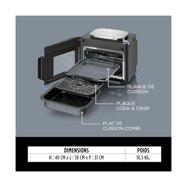 Ninja Combi 12-en-1 Multicuiseur, Four, Autocuiseur & Friteuse sans huile, 12 Fonctions de Cuisson, Repas de Taille Familiale