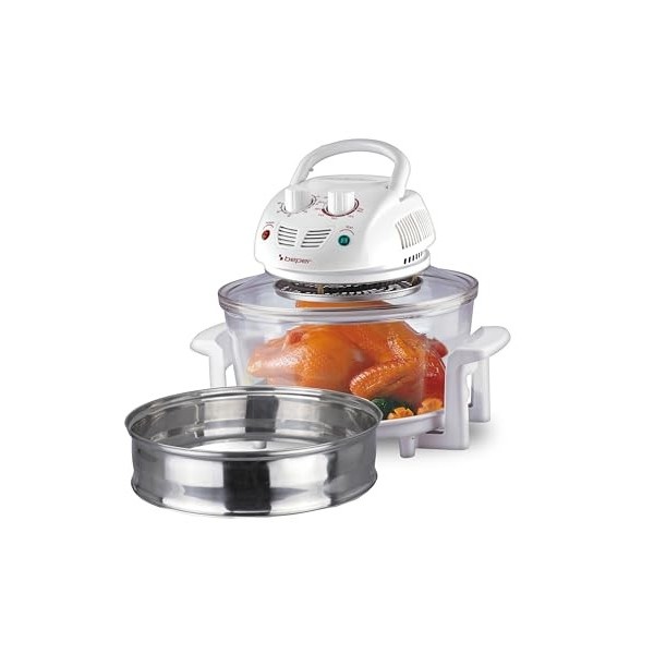Beper BF.640 - Four ventilé multifonction 12L Anneau de rallonge pour capacité totale 18L Minuterie 60 minutes Température ré
