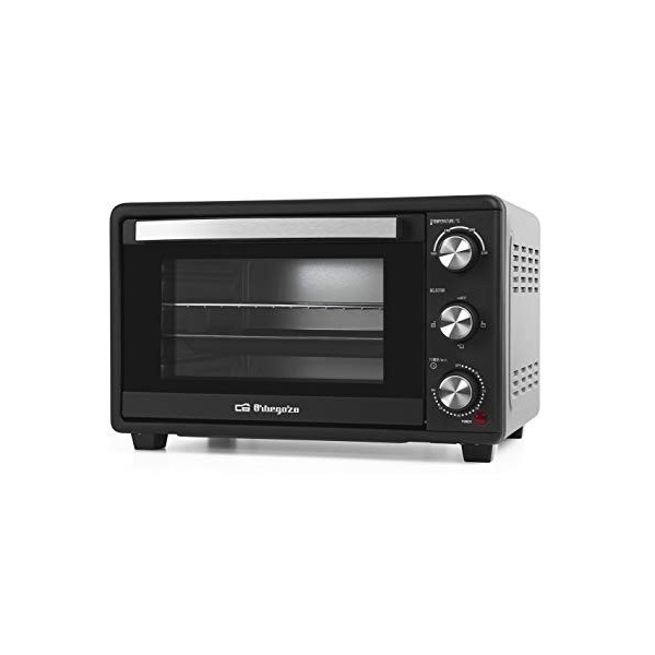 Orbegozo HO 255 - Four électrique de table, 25 l, minuterie, thermostat réglable, ramasse-miettes, 1500 W