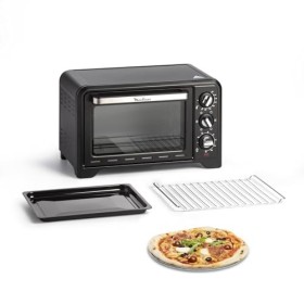 Moulinex Four électrique posable 19 L, Compact, chaleur tournante, 6 modes de cuisson, Thermostat réglable jusqu’à 240°C, Min