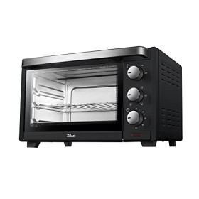 zilan z şekil Four Electrique - Four à Convection - Avec Lampe Intérieure - Double Protection en Verre - 19 Litres, Noir