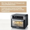 SEVERIN Mini-Four et Friteuse à Air chaud 12 en 1, Four posable 25 L, Mini four Grande capacité Multifonction 2 200 W avec Ec