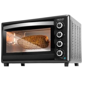 Cecotec Four de comptoir Bake&Toast 4600 Noir Gyro, 46 L, 2000 W, 12 fonctions de chauffage combinables, Comprend une broche 