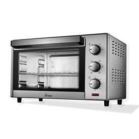 ARDES - AR6225S Four électrique ventilé Capacité de 25 litres avec lumière interne 6 fonctions Cuisson Minuterie Double vitra