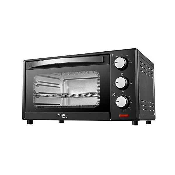 Zilan, Four Electrique - Double Protection en Verre - 15 litres, Noir