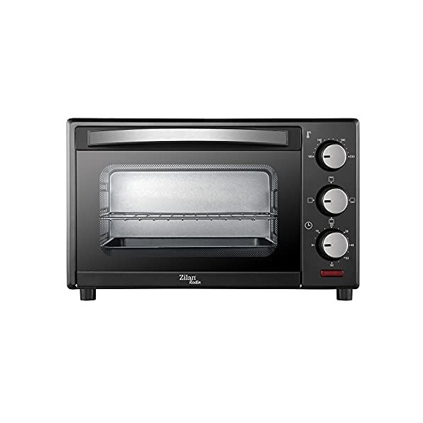 Zilan, Four Electrique - Double Protection en Verre - 15 litres, Noir