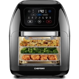 CHEFMAN Multifunctional Digital Air Fryer+ Rotisserie, Dehydrator, Convection Oven, 17 Touch Screen Presets Fry, Roast, Dehyd
