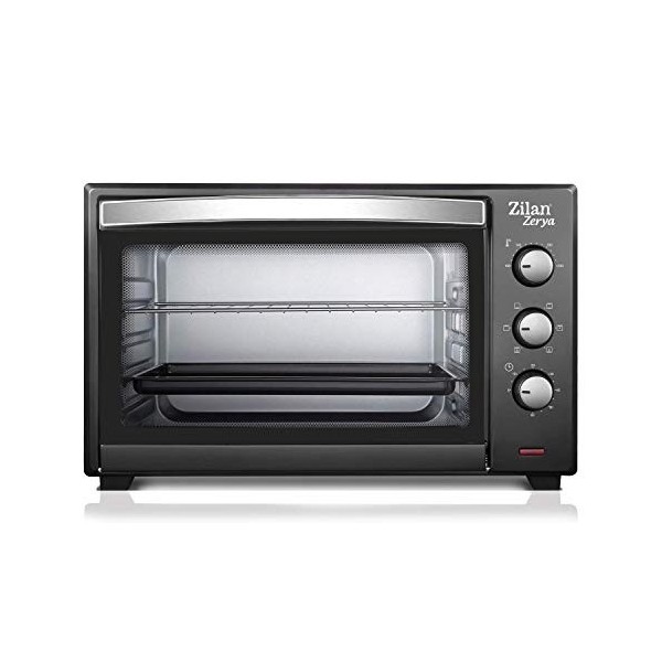 zilan z şekil Four à Convection Electrique Zerya, 45L Multi Fonction, Programmable 230°, Minuterie 60 min, Arrêt Automatique,