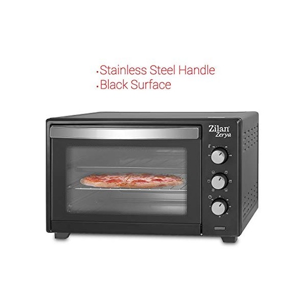zilan z şekil Four à Convection Electrique Zerya, 45L Multi Fonction, Programmable 230°, Minuterie 60 min, Arrêt Automatique,