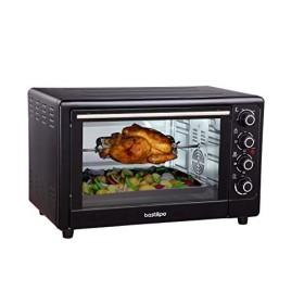 Bastilipo - Four de table avec convection et rôtissoire de 50 litres, 2 200 W, modèle Milan Black