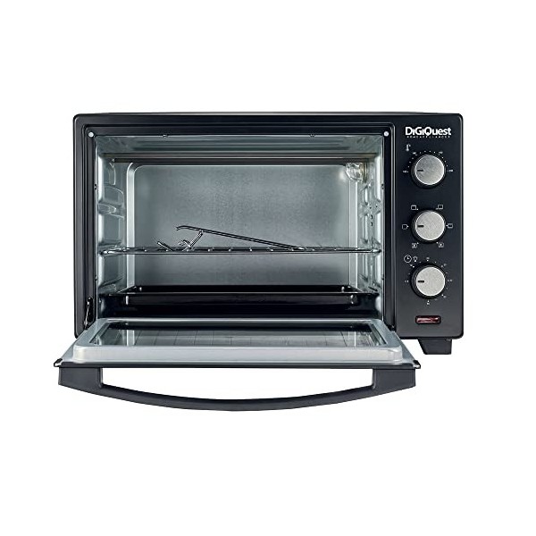 Digiquest Four électrique 30 L1600 Watt ventilé minuterie 60 min. avec arrêt automatique et éclairage intérieur - Double verr