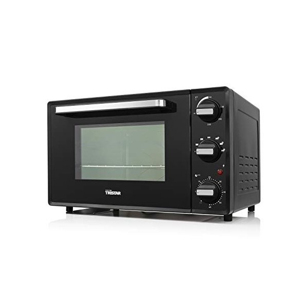 Tristar Four à convection, 1500 Watt, 28 L, Minuterie 60 min, avec Lampe Intérieure, Porte à Double Vitrage, Thermostat régla