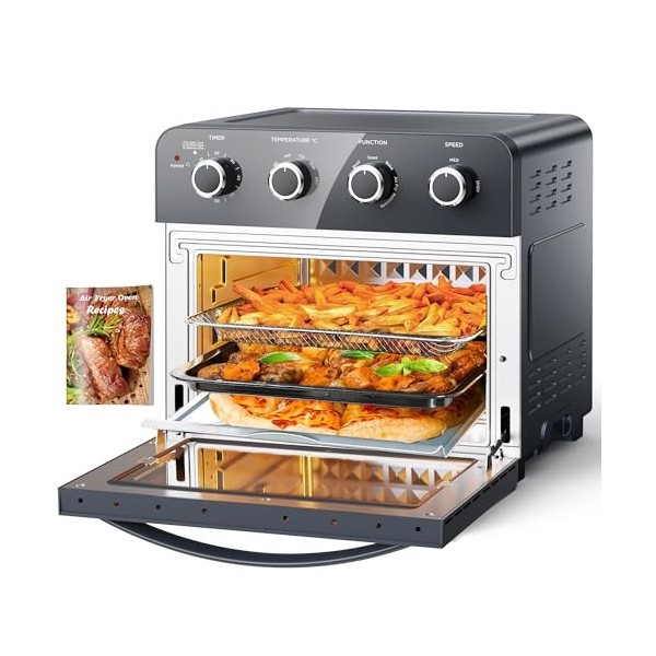 Friteuse à air chaud 23L Four à air chaud grande capacité, four multifonctions, cuisson sans huile, 3 couches, four à air cha