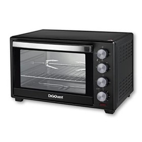 DIGIQUEST Four électrique ventilé 38 litres avec rôtissoire, 1600 W, minuterie 60 min, arrêt automatique et éclairage intérie