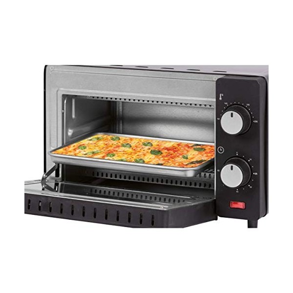 Clatronic MB 3746 Mini-four, capacité 8 litres, chauffage de voûte et de sole, minuterie 60 minutes avec signal de fin de cui