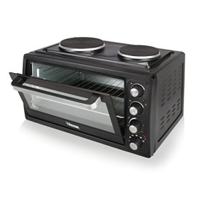 Tristar Four à convection avec 2 plaques chauffantes, Capacité : 38 L, 3100 W, Plaque de cuisson et gril, 90-230 ⁰C, adapté p