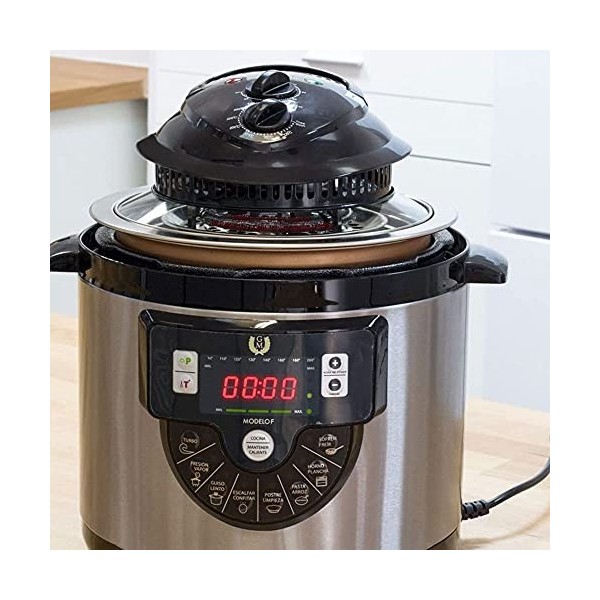 Cecotec Tête de Four Ollas compatible avec les autocuiseurs GM de 6 L, Thermostat Réglable jusquà 250 ºC, Minuterie 60 min,