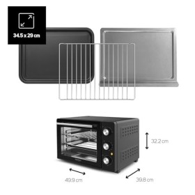 Taurus - Four Électrique Horizon 30 | 1500W | 30L | 5 Modes de Cuisson | Minuterie 90 Min | Convection & Gril | Accessoires I