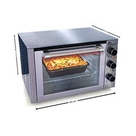 LITTLE BALANCE 8516 Four Quartz Pro 1050C, Four électrique Turbo Quartz, Mutifonctions, 1800 W, Tout Inox, Fabrication 100% f
