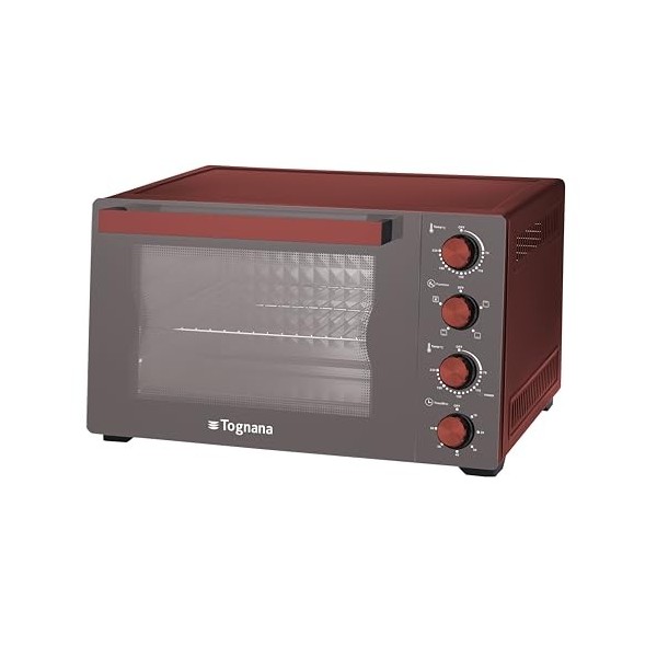Tognana Iridea, Four électrique 35 L, Verre aluminium-rouge