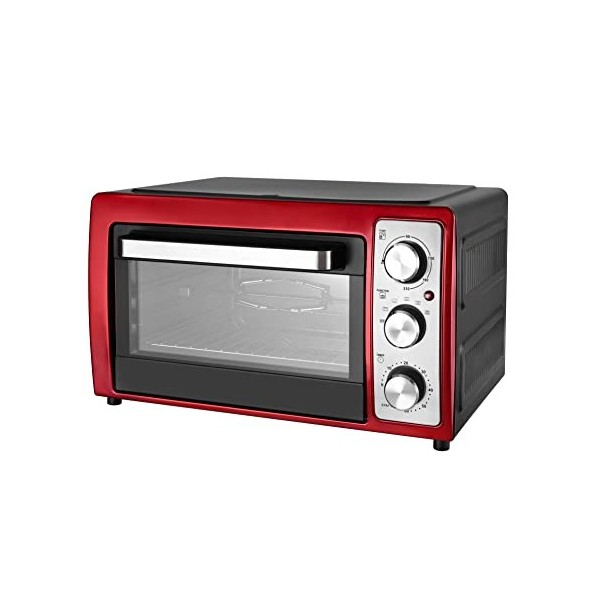 TKG 2031 CR BK - Mini-four avec convection et rôtisserie - 28L - 1500W - 100-230°C - Noir