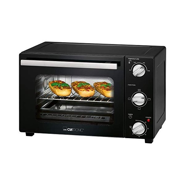 Clatronic Mini-four MBG 3726, petit four avec chaleur supérieure et inférieure, parfait pour les pizzas, les petits pains et 