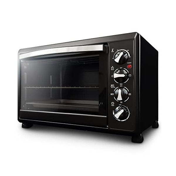 Grunkel - Four électrique multifonction de bureau de 38 l avec 3 fonctions de chaleur et sélecteur de température jusquà 230