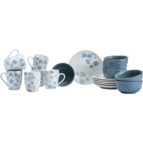 Ritzenhoff & Breker Service de petit-déjeuner Ida, 18 pièces, gris, en porcelaine