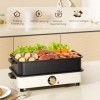 compétence électrique pour barbecue et hotpot avec sac de transport, 1400 W, poêle multifonction 2 en 1, cuisinière lente de 
