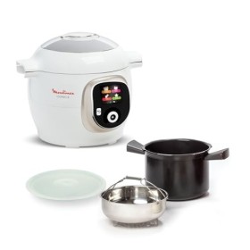 Moulinex Lot Multicuiseur intelligent Cookeo+, Cuisson haute pression, 150 recettes intégrées + Couvercle Extra Crisp pour fr