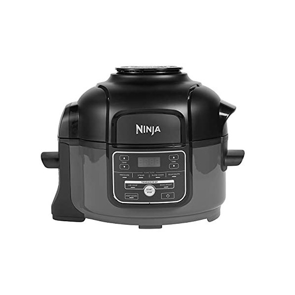 Ninja Foodi Mini Multi-Cooker [OP100UK], 4,7 L, snelkookpan en heteluchtfriteuse, grijs en zwart