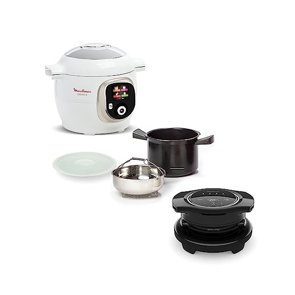 Moulinex Cookeo Multicuiseur intelligent, 6 L,Haute pression,Ecran intuitif,Guide de cuisson pas à pas+ Extra Crisp Couvercle
