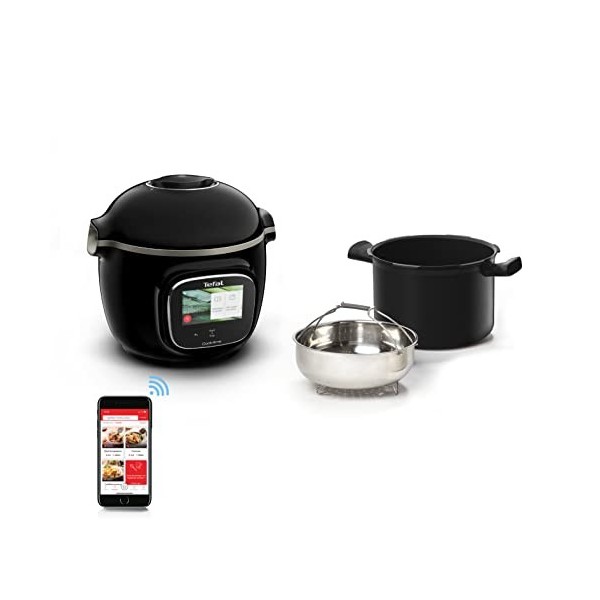 Moulinex Cookeo Touch Wifi Multicuiseur intelligent, Haute pression, Cuve 6 L, Jusqu’à 6 personnes, Connecté & Extra Crisp Co