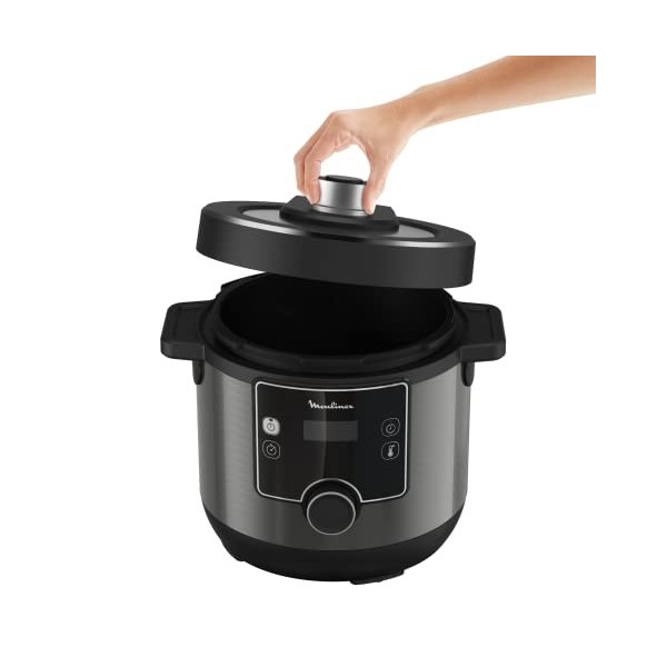 Moulinex CE7788 Turbo Cuisine et Fry Multicuiseur, Couvercle Turbo-Crisp multifonction, 15 programmes automatiques, Cuisson s