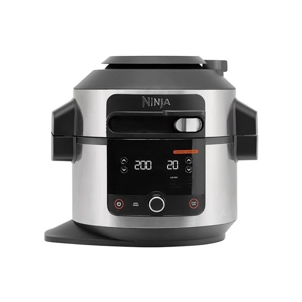 Ninja Foodi Multicuiseur avec SmartLid, 11 en 1, 6L, Multicuiseur 11 en 1, Cuisson sous pression, Air Fryer, Friteuse à air,