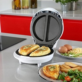 Elgento E27011N Machine à omelette antiadhésive Blanc