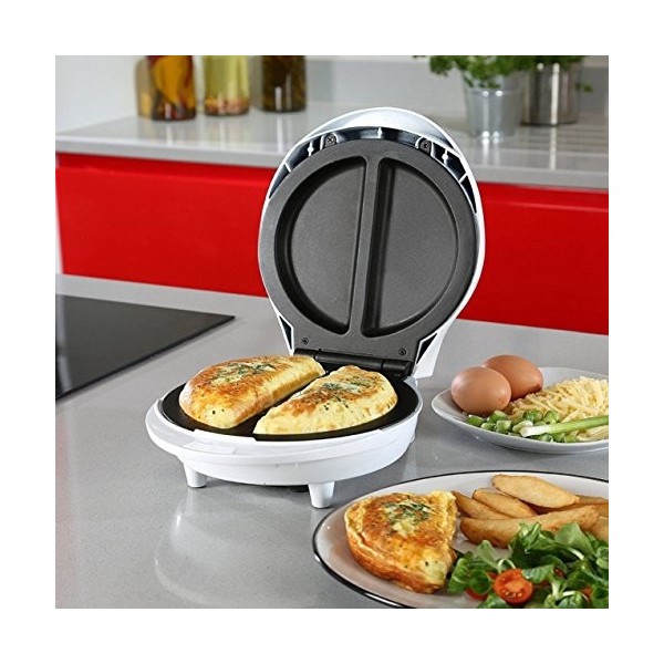 Elgento E27011N Machine à omelette antiadhésive Blanc