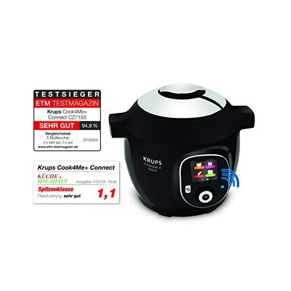 Krups Plastique Multicuiseur Cook4Me+ Connect. Noir