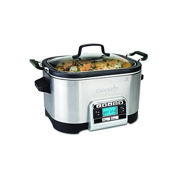 Multicuiseur Crockpot, programmable avec fonction mijoter, dorer, rôtir, cuire à la vapeur 5,6L 6-7 pers. , bol amovible [CS