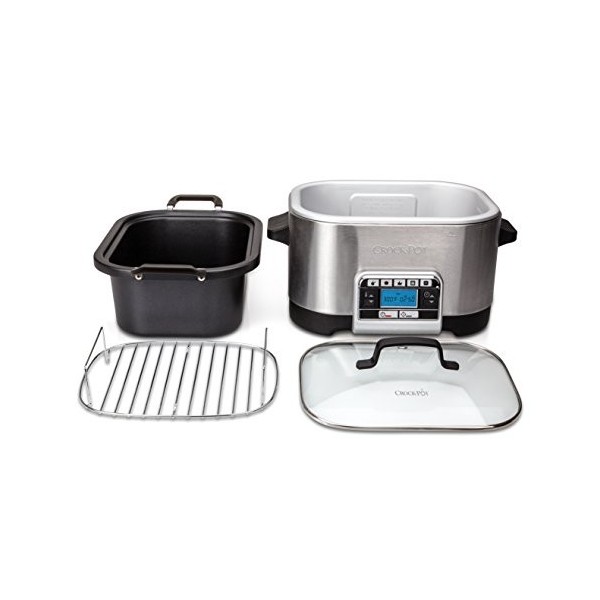 Multicuiseur Crockpot, programmable avec fonction mijoter, dorer, rôtir, cuire à la vapeur 5,6L 6-7 pers. , bol amovible [CS
