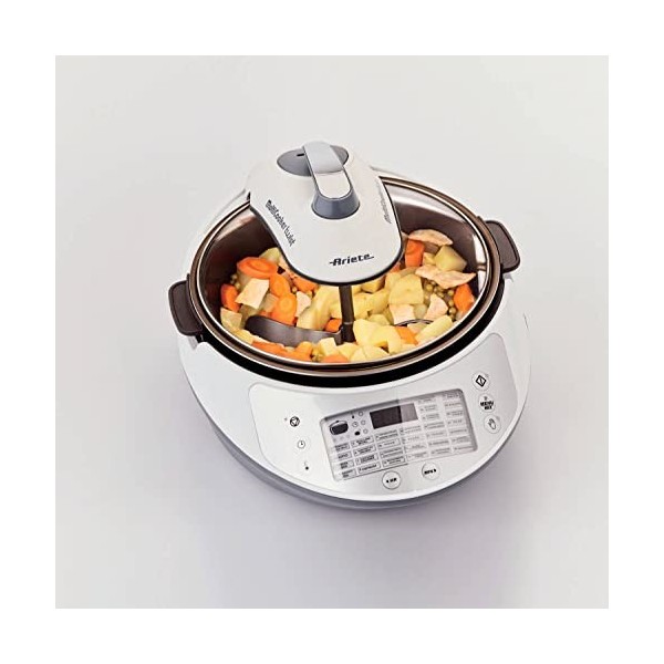 Ariete Multi-Cooker Twist 2945, Machine à Cuisiner, Marmite Électrique Multifonction avec 30 Programmes de Cuisson Préréglés,